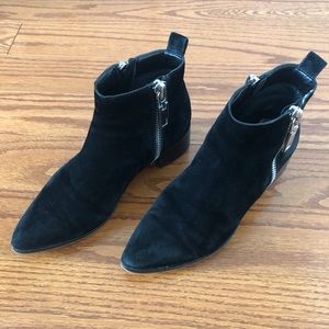 Black Suede Dolce Vita Ankle Bootied